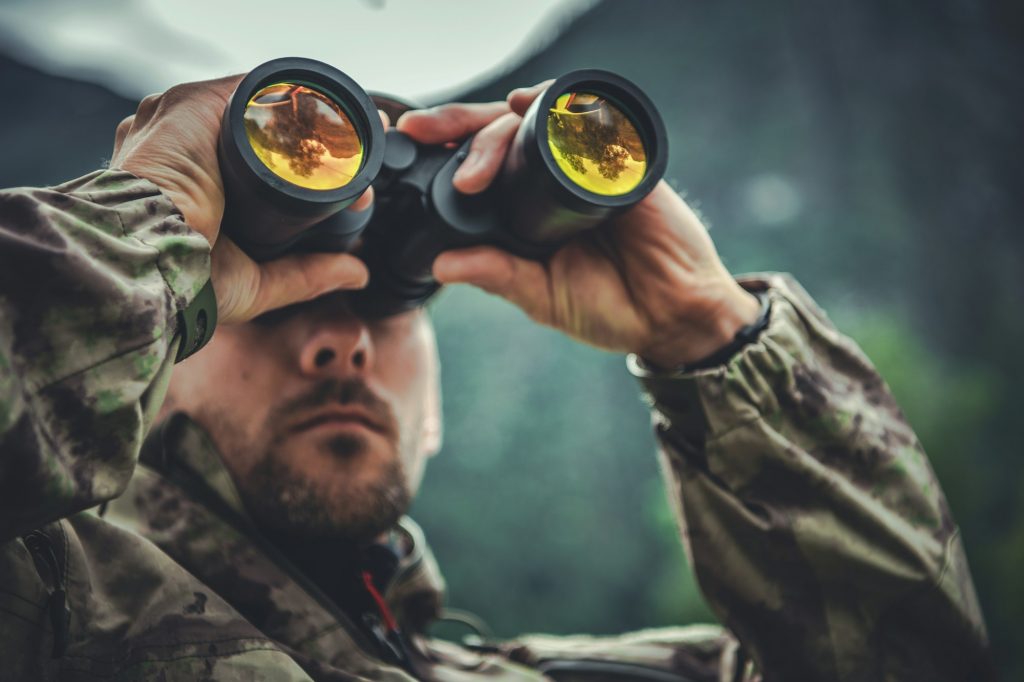 Army Soldier with Binoculars